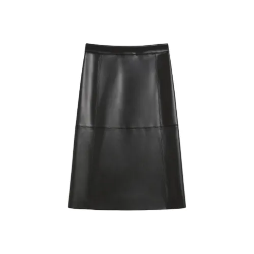 MaxMara Кожа Длинная Юбка Женская