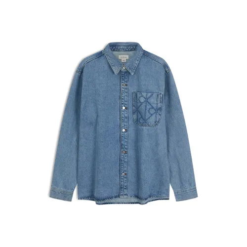 Calvin Klein 03V Джинсовая Светло-Синяя Мужская Рубашка