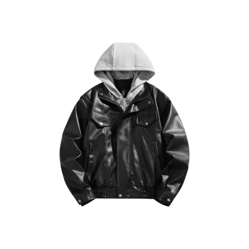 PICCA Черный Унисекс Кожаные куртки