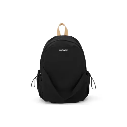COOWOZ Ткань Рюкзак Стандартный Унисекс Черный Экрю Карамель