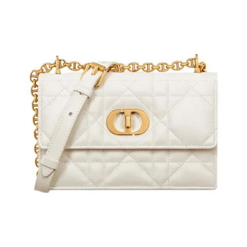 DIOR Miss Caro Sheepskin Crossbody Bag Shoulder Bag Mini Women's Milk White