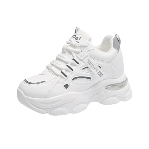 Wooden Rabbit Амортизация устойчивый к истиранию увеличенная высота низкий топ кроссовки с толстой подошвой женские