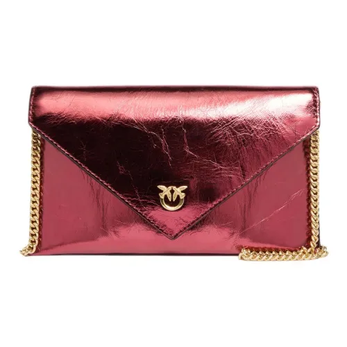 PINKO Love Birds series Телячья кожа Клатч Женские Красный