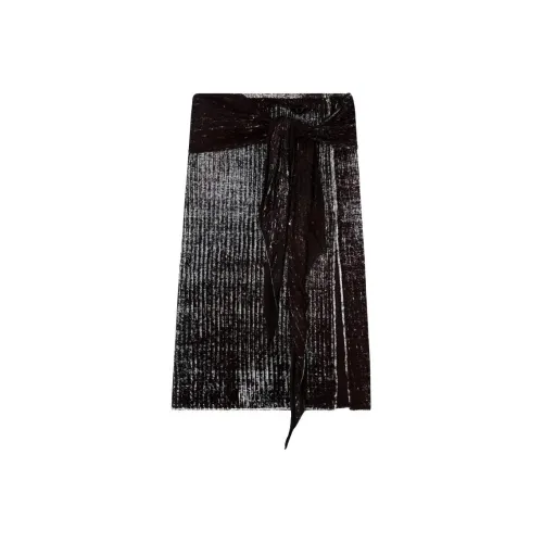 DIESEL Черные Женские Вязаные Длинные Юбки