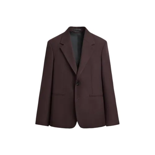 ZARA Бордовый Красный Мужской Деловой Костюм