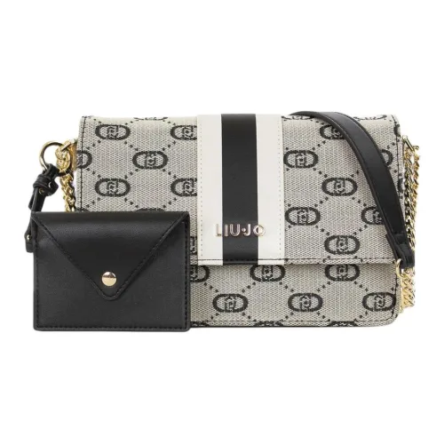 LIU·JO Жаккардовая ткань Сумка через плечо Сумка на плечо Женская Бежевая и Черная