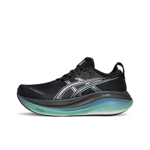 Asics Gel Nimbus 27 Rebound Low Top Беговые кроссовки Мужские Черный Зеленый