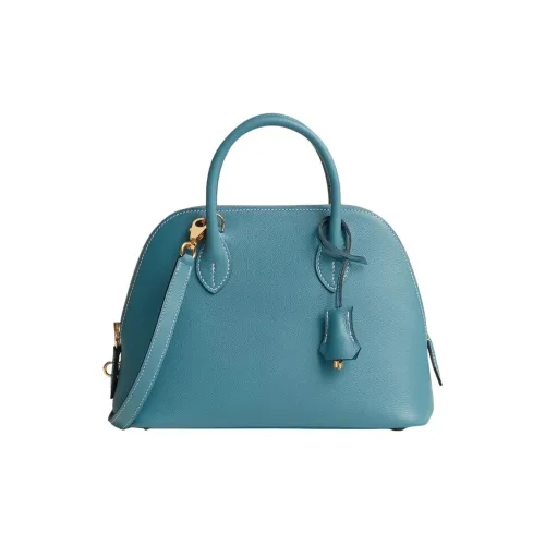 HERMES Bolide Evercolor Телячья кожа Сумка через плечо Сумка Женская Золото Новый Джинсовый синий Frida Синий