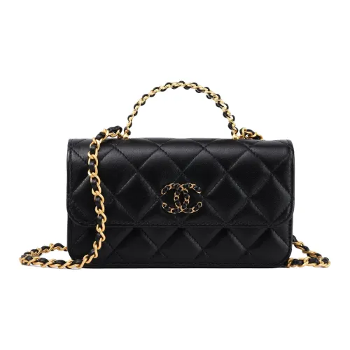 CHANEL WOC Овчина Сумка Сумка через плечо Сумка через плечо Женская Черная