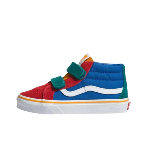 VANS SK8 MID Топ Детские Скейтбординги Синий Красный Подростки