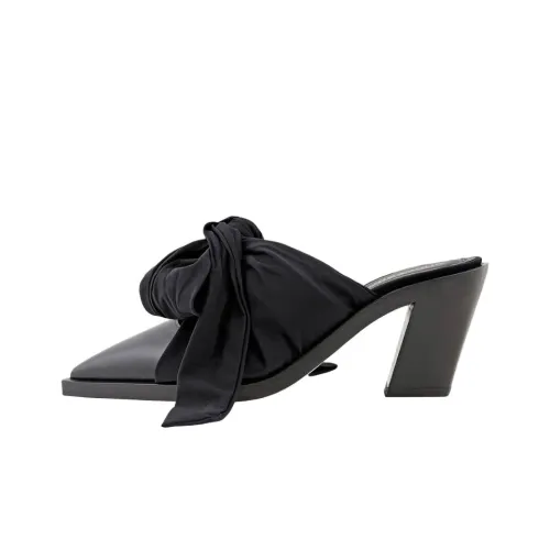 Burberry Домашние тапочки 7,5 см Женские Черные