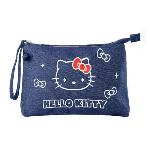 Sanrio Hello Kitty Polyester Travel Storage Bag Women's Denim Blue