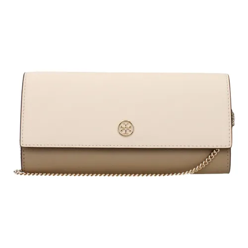 Tory Burch Кожа Плечевая Сумка Женская Бежевая