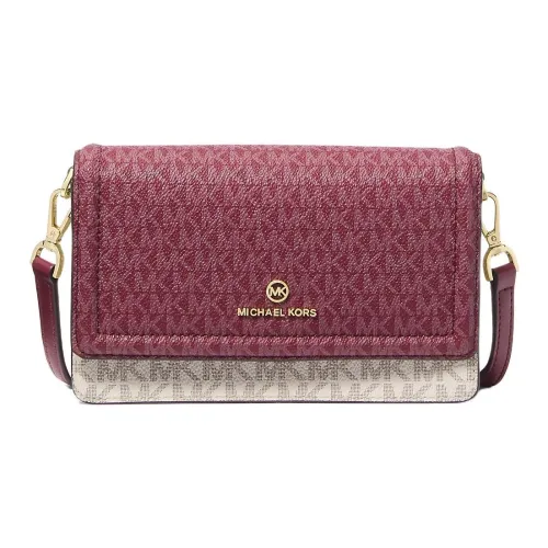 MICHAEL KORS Jet Set Покрытый холст Сумка через плечо Маленькая Женская Mulberry Красный