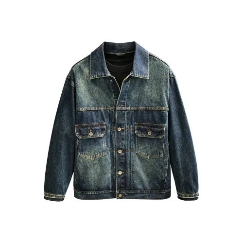 YGQPZHZ Синий Мужской Джинсовые куртки