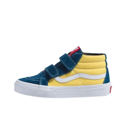 Vans SK8 MID Топ Детские Скейтбординги Желто-синие Подростки