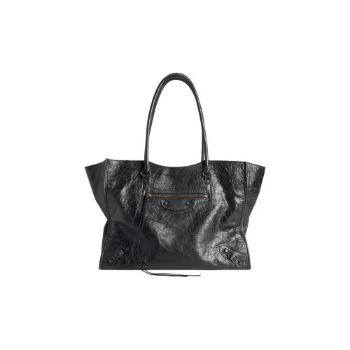 Balenciaga Le City Lambskin Tote Bag Shopping Bag Shoulder Bag Medium Women's Black
