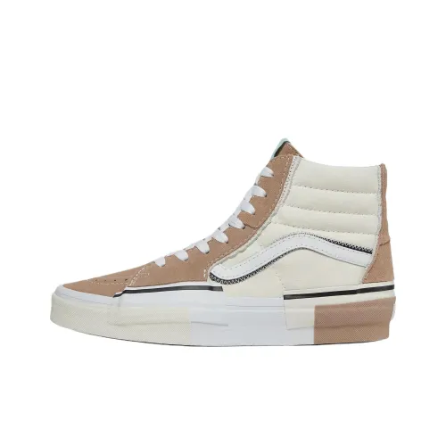 Vans Sk8 HI Высокие Кроссовки для Скейтбординга Мужские Бежевые Коричневые