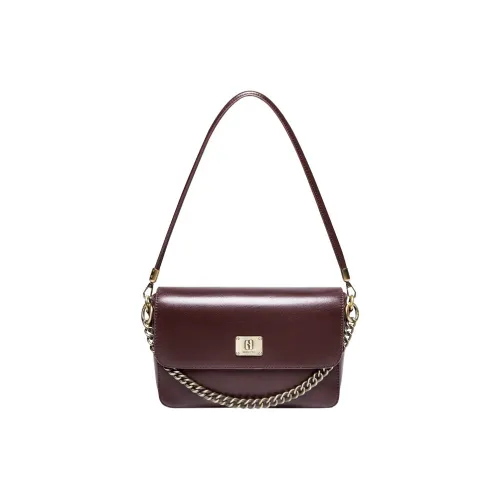 OUBOTE Сумка через плечо из натуральной коровьей кожи с синтетической кожей стандартная женская темно-красно-фиолетовая