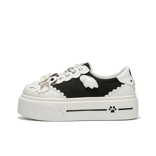 Worm's Home Аbrasion Resistant Дышащие Увеличивающие Высоту Низкие Кроссовки для Скейтбординга Женские Белые