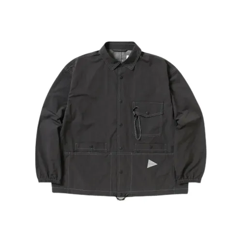 And Wander FW25 Crinkled Нейлон Рубашка Куртка Унисекс