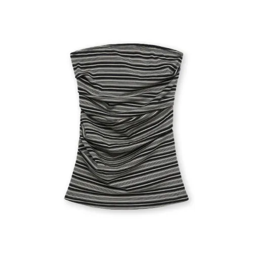 DITB Черный Абрикос KT714 Женские Топы без бретелек