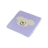 Фиолетовый, счастливый, собака, зеркальце