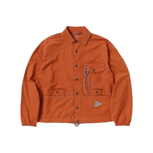 And Wander FW25 Crinkled Нейлон Рубашка Куртка Унисекс