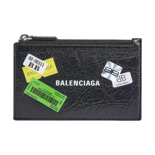 Balenciaga ArenaCash Lambskin Кредитная карта Холдер Большой Мужской Черный