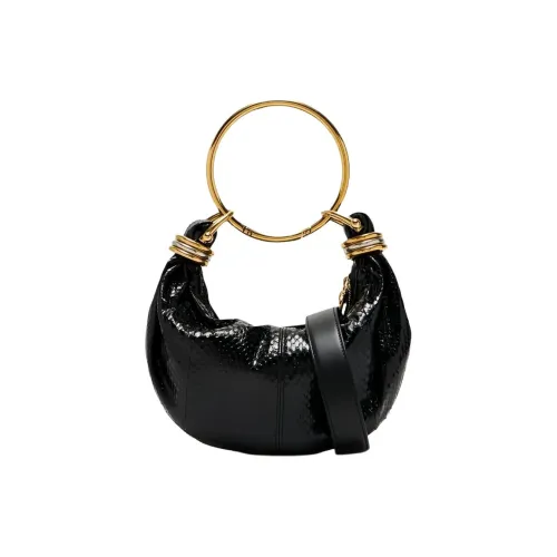 Chloe Кожа Одно Плечо Сумка Женская Черная