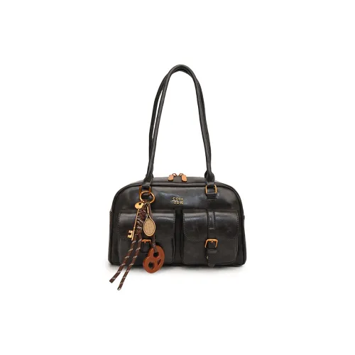 NOMK ПУ (полиуретан) Сумка через плечо Женская Черный Коричневый Кофейный