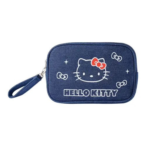 Sanrio Hello Kitty Polyester Travel Storage Bag Women's Denim Blue