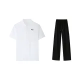 Комплект одежды (Белая футболка + Черные повседневные штаны)