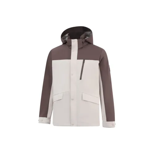 LINING Гравий Белый Серый/Sunken Wood Коричневый Мужской Тренч