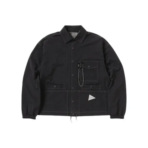 And Wander FW25 Crinkled Нейлон Рубашка Куртка Унисекс