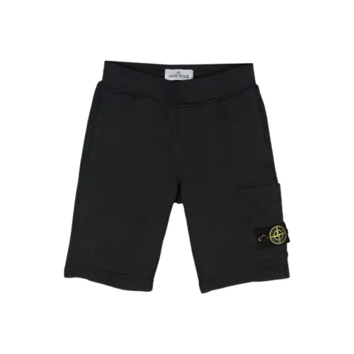 STONE ISLAND Шорты Детские Черные