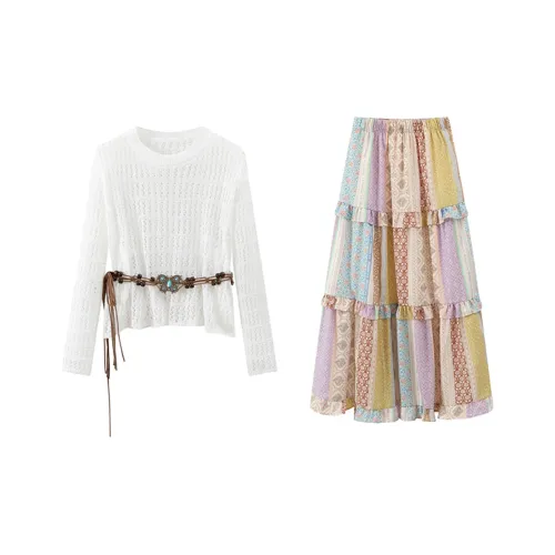 GORGEOUSIDEA Весенний Осенний Комплект с Юбкой Женские