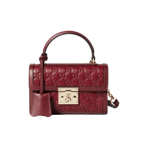 GUCCI Навесной замок кожа одно плечо маленькая сумка женская