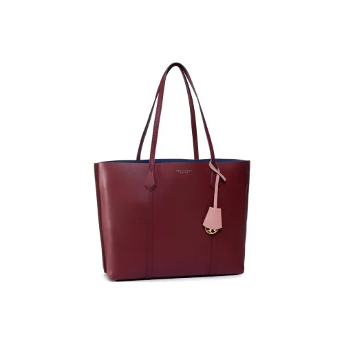 Tory Burch Perry Кожа Тоут Сумка Сумка для покупок Сумка Сумка через плечо Сумка через плечо Стандартная Женская Бордовая