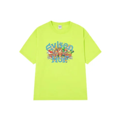 HUF co-brand x Evisen Skateboards Evisen Skateboards Коллаборация SS25 T-рубашка Унисекс