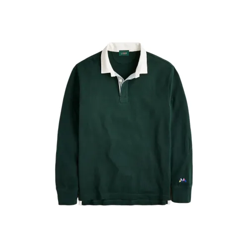 J.Crew Оливково-зеленый Мужской Регбийный Джерси