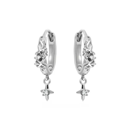 KING OF BLING Сплав с цирконом серьги унисекс