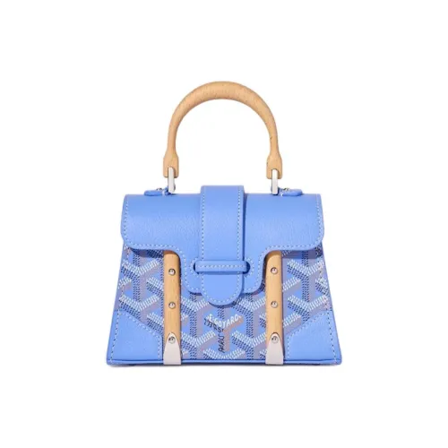 GOYARD Saigon Goyardine Canvas Сумка Mini Женская Blue