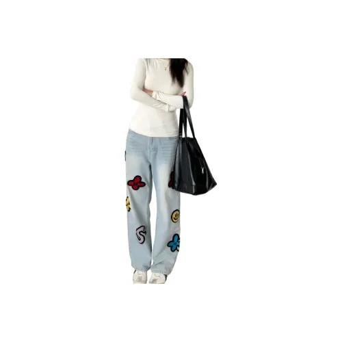 YGHOME OFFICIAL Синий Унисекс Джинсы