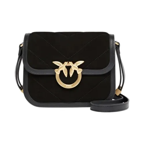 PINKO Love Bag Сумка из коровьей кожи на плечо Мини Женская Черная