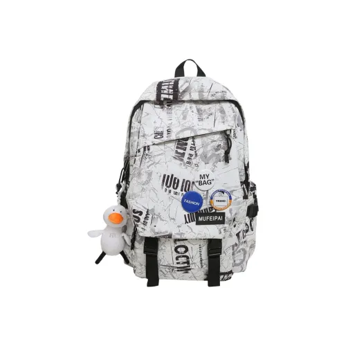 G.DUCKKIDS Нейлон Рюкзак Белый Серый Черный