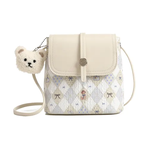 NOMK ПУ (полиуретан) Сумка через плечо Женская Айвори