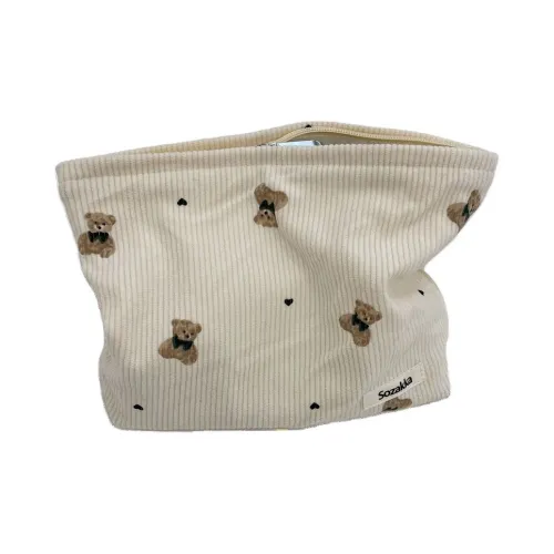 Geanno Cute Bear Вельвет Косметичка Портативный Клатч Сумка для хранения косметики Сумка Портативное Хранение Пылезащитный