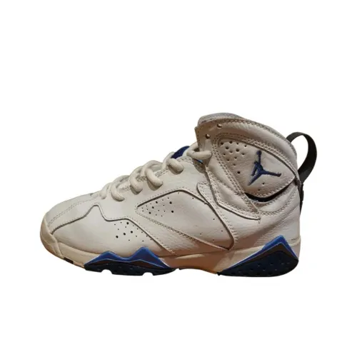 Jordan Air JORDAN 7 High Топ Детские Баскетбольные Кроссовки Белые Подростки