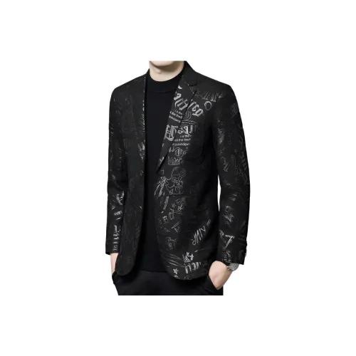 TAIZILONG Черный Мужской Деловой Костюм